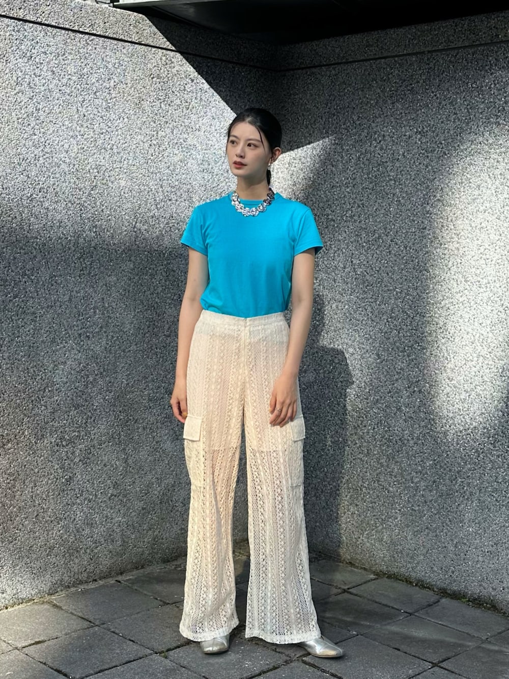「Soierieのアイテム（ネックレス、シルバー系）」を使った、Jammyさん（レディース・163cm）の春コーディネートの1枚目の写真