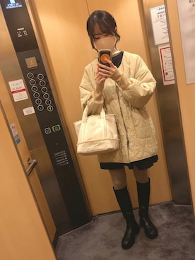 「GRL」｜「アイテム（ミリタリージャケット）」を使った、ｅｍ ♡さん（レディース・168cm）の冬コーディネート