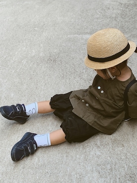 「CLASKA Gallery & Shop "DO"（クラスカ ギャラリー＆ショップ　ドー）のアイテム（帽子）」を使った、keitomitoさん（キッズ・80cm）の秋コーディネート