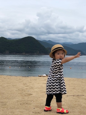 「CLASKA Gallery & Shop "DO"（クラスカ ギャラリー＆ショップ　ドー）のアイテム（帽子）」を使った、keitomitoさん（キッズ・80cm）の秋コーディネート