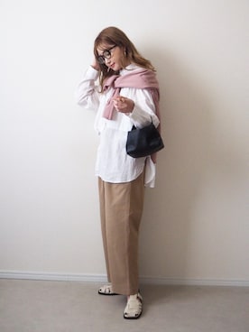 「SLURR（スラ―）のアイテム」を使った、omi*さん（レディース・161cm）の春コーディネート