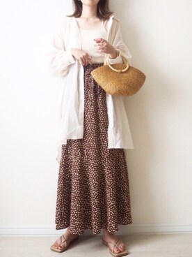 「slowmelly（スローメリー）のアイテム」を使った、omi*さん（レディース・161cm）の夏コーディネート