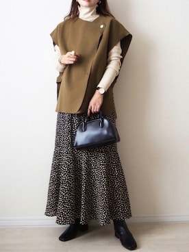 「slowmelly（スローメリー）のアイテム」を使った、omi*さん（レディース・161cm）の秋コーディネート