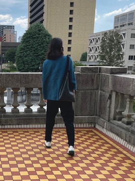 「COMME des GARCONS HOMME DEUX（コムデギャルソンオムドゥ）のアイテム（パンツ）」を使った、Hayato Sakamotoさん（メンズ・177cm）の秋コーディネート