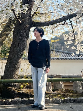 「ANCELLM（アンセルム）のアイテム」を使った、Taisei  Yamazakiさん（メンズ・164cm）の春コーディネート