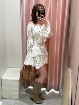 「one after another NICE CLAUP（ワンアフターアナザーナイスクラップ）のアイテム（ブーツ）」を使った、saeさん（レディース・159cm）の春コーディネート