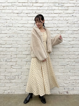 「淡色」｜「アイテム（その他アウター）」を使った、saeさん（レディース・159cm）の秋コーディネート