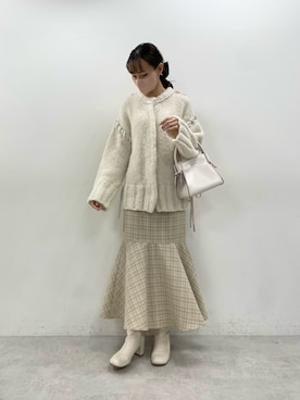 「one after another NICE CLAUP（ワンアフターアナザーナイスクラップ）のアイテム（財布/小物）」を使った、saeさん（レディース・159cm）の冬コーディネート