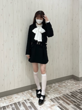 「ハイソックス」｜saeさん（レディース・159cm）の冬コーディネート