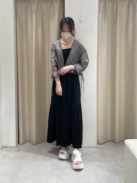 「スポサン」｜「アイテム（ジャケット/アウター）」を使った、saeさん（レディース・159cm）の夏コーディネート