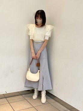 「春ニット」｜saeさん（レディース・159cm）の春コーディネート