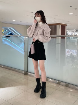 「ハイネックトップス」｜saeさん（レディース・159cm）の秋コーディネート