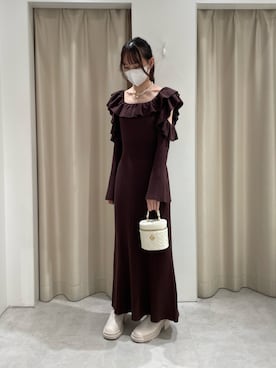 「秋服」｜「アイテム（ワンピース）」を使った、saeさん（レディース・159cm）の秋コーディネート