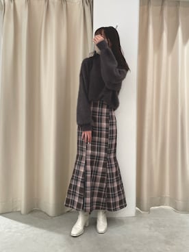 「チェック柄に恋してる」｜saeさん（レディース・159cm）の秋コーディネート
