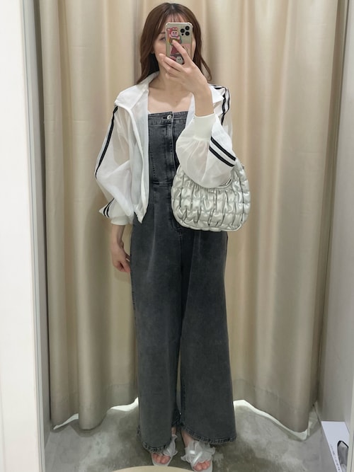 セール】【OTONA NICE】バックレースアップストレッチデニム