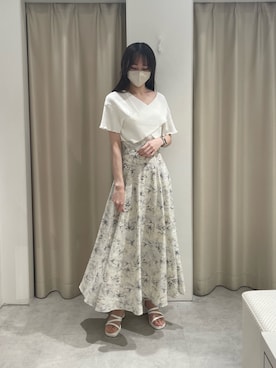 「カシュクールニット」｜saeさん（レディース・159cm）の夏コーディネート