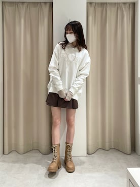「レースアップブーツ」｜saeさん（レディース・159cm）の秋コーディネート