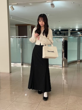 「ケーブルニット」｜saeさん（レディース・159cm）の秋コーディネート