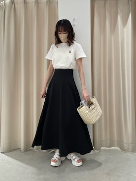 「one after another NICE CLAUP（ワンアフターアナザーナイスクラップ）のスニーカー底グルカサンダル（サンダル）」を使った、saeさん（レディース・159cm）の春コーディネート