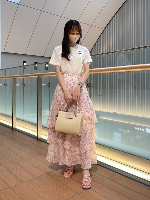 トワルドジュイ/オリジナルプリントティアードスカート（スカート