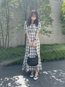 「チェックワンピース」｜saeさん（レディース・159cm）の春コーディネート