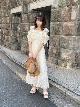 「アイテム（サンダル）」を使った、saeさん（レディース・159cm）の夏コーディネート