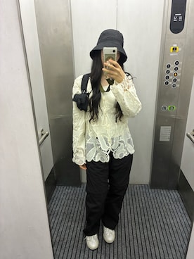 「ap retro（アプレトロ）のアイテム」を使った、つすさん（レディース・164cm）の春コーディネート