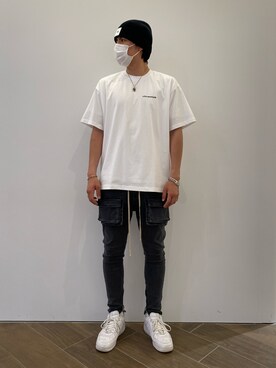 「DANKE SCHON（ダンケシェーン）のDankeSchon/ダンケシェーン/バイオウォッシュフラップパンツ（その他パンツ）」を使った、タグチ　ユータさん（メンズ・187cm）の夏コーディネート