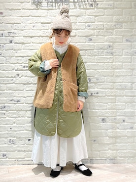 「Samansa Mos2（サマンサ モスモス）のアイテム（テーラードジャケット）」を使った、こうのりなさん（レディース・154cm）の秋コーディネート