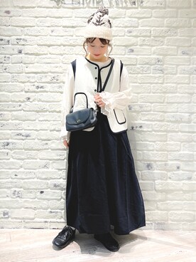 「TSUHARU by Samansa Mos2（ツハルバイサマンサモスモス）のアイテム（帽子）」を使った、こうのりなさん（レディース・154cm）の秋コーディネート