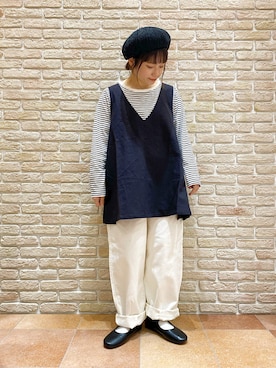 「Samansa Mos2（サマンサ モスモス）のアイテム（その他シューズ）」を使った、む ら ま つさん（レディース・148cm）の春コーディネート