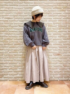 「スウエット」｜「アイテム（その他）」を使った、む ら ま つさん（レディース・148cm）の秋コーディネート