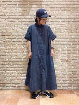 「サマンサ モスモス(Samansa Mos2)」｜「アイテム（キャップ）」を使った、む ら ま つさん（レディース・148cm）の夏コーディネート