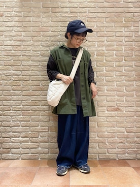 「サマンサ モスモス(Samansa Mos2)」｜「アイテム（キャップ）」を使った、む ら ま つさん（レディース・148cm）の秋コーディネート