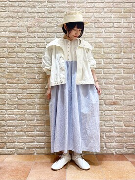 「サマンサ モスモス(Samansa Mos2)」｜「アイテム（マウンテンパーカー）」を使った、む ら ま つさん（レディース・148cm）の春コーディネート