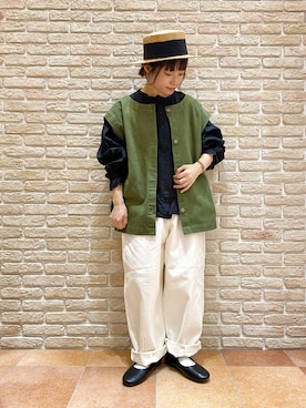 「kazumiコラボ」｜「アイテム（その他シューズ）」を使った、む ら ま つさん（レディース・148cm）の春コーディネート
