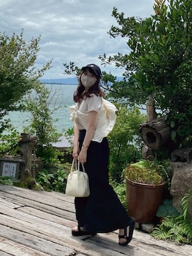 「Teva（テバ）のTeva / プラットフォーム ユニバーサル（サンダル）」を使った、あ みさん（レディース・153cm）の夏コーディネート