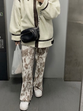 「冬」｜「アイテム（ブルゾン）」を使った、kaさん（レディース・158cm）の冬コーディネート