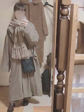 「アイテム（チェスターコート）」を使った、🦔さん（レディース・155cm・30代）の冬コーディネート