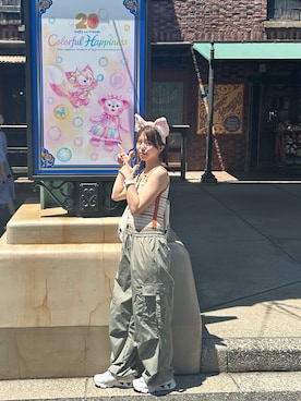 「ディズニーコーデ」｜yun☽･:*さん（レディース・157cm）の夏コーディネート