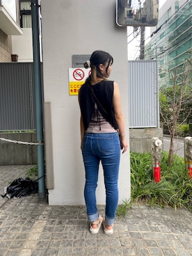 「tiptop（ティップトップ）のアイテム（シューズ）」を使った、yun☽･:*さん（レディース・157cm）の夏コーディネート