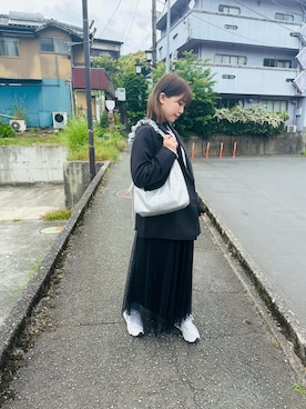 「Honeys（ハニーズ）のアイテム（ジャケット/アウター）」を使った、yun☽･:*さん（レディース・157cm）の春コーディネート