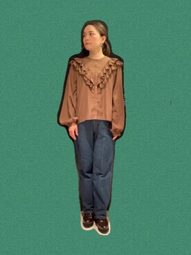 「Settimissimo（セッティミッシモ）のアイテム」を使った、田中 優実子さん（レディース・154cm）の秋コーディネート