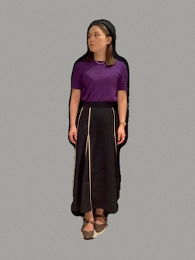 「SHEL’TTER（シェルター）のアイテム（ハンチング/ベレー帽）」を使った、田中 優実子さん（レディース・154cm）の秋コーディネート