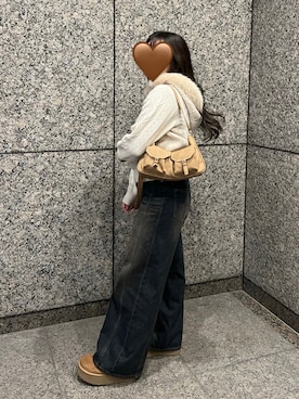 「Heather（ヘザー）のアイテム（トップス）」を使った、 hinakoさん（レディース・158cm）の冬コーディネート