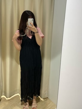 「NICE CLAUP（ナイスクラップ）のアイテム（ワンピース/ドレス）」を使った、 hinakoさん（レディース・158cm）の夏コーディネート