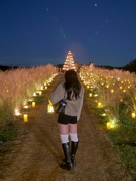 「アイテム（ソックス/靴下）」を使った、 hinakoさん（レディース・158cm）の冬コーディネート