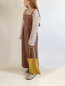 「淡色」｜「アイテム（スリッポン）」を使った、c h i k i 𓅰さん（レディース・150cm）の春コーディネート