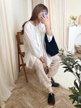「select MOCA by son（セレクトモカバイソン）のアイテム（バッグ）」を使った、c h i k i 𓅰さん（レディース・150cm）の春コーディネート