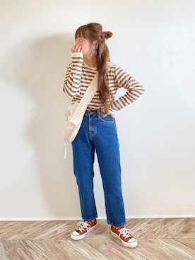 「ISOOK（アイスー）のアイテム（バッグ）」を使った、c h i k i 𓅰さん（レディース・150cm）の夏コーディネート